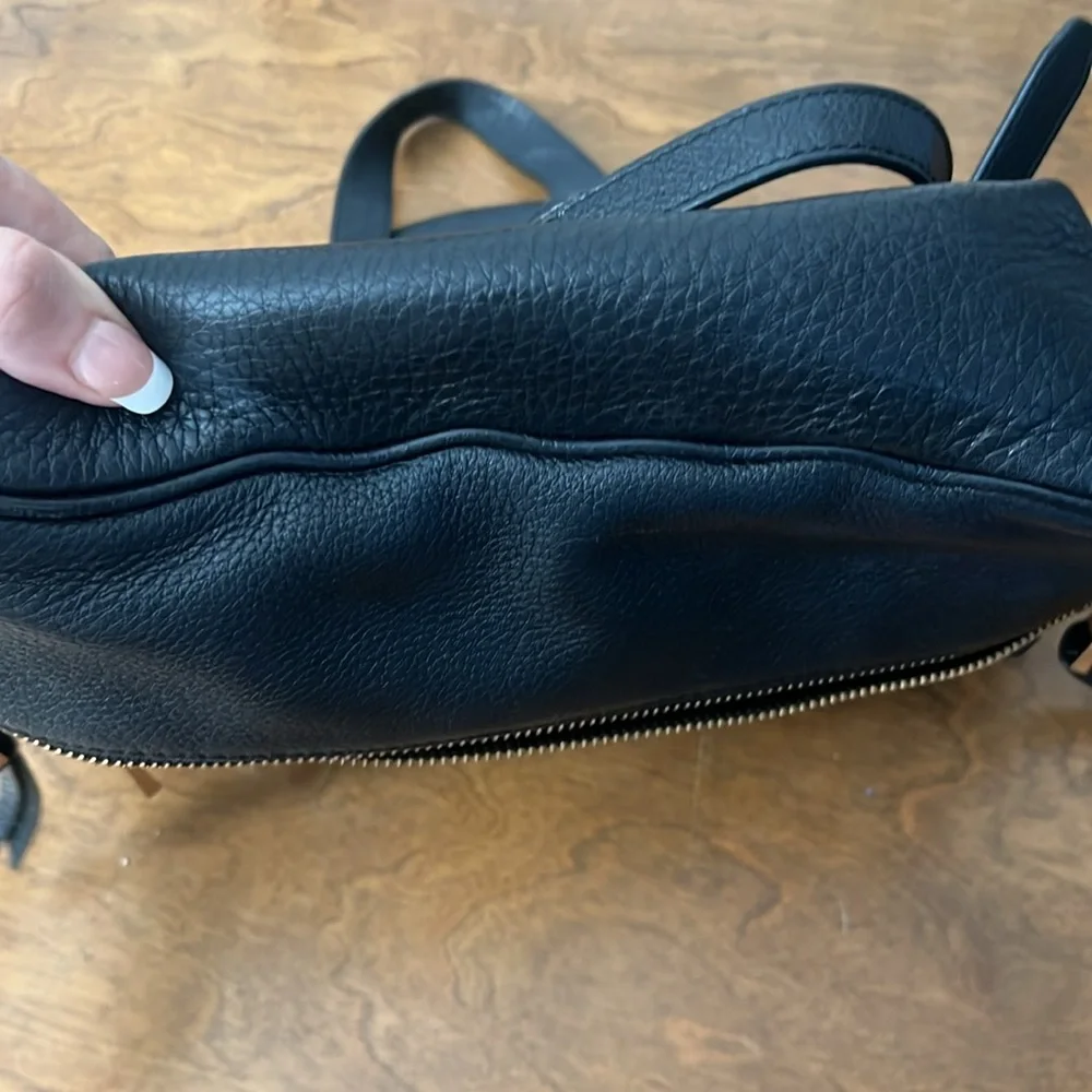Michael Kors Black Leather Backpack